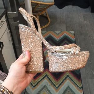 Alice and Olivia sparkly platform heels